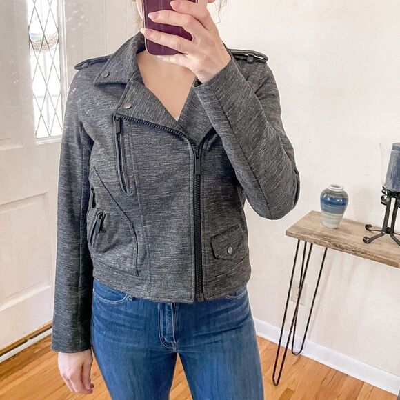 The Kooples Sport Moto Biker Jacket Grey - Picture 9 of 9